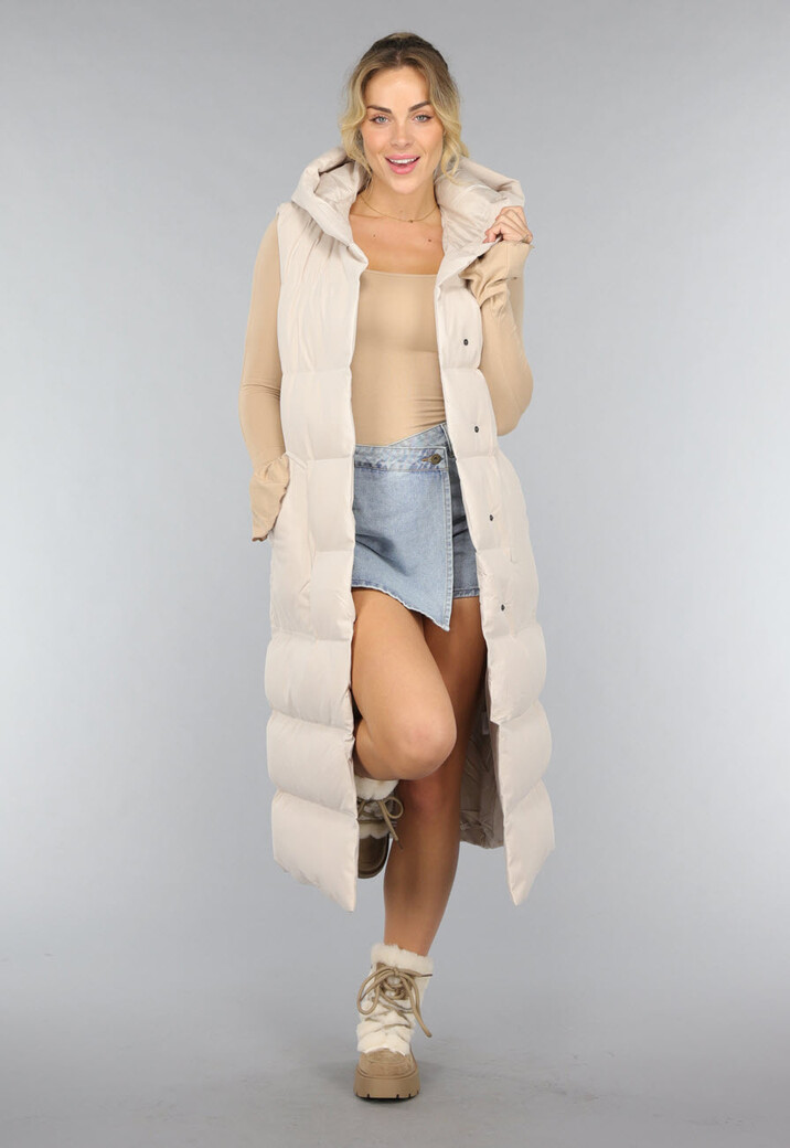 Taupe Winterlaarzen met Ritssluiting