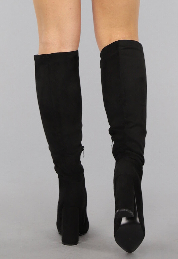 Spitse Suèdelook Laarzen met Blokhak