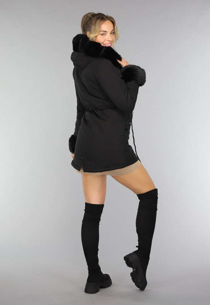 Zwarte Hoge Overknee Laarzen met Zachte Voering