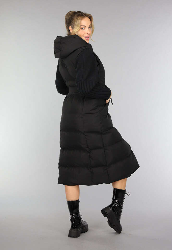 Zwarte Laklook Veterlaarsjes met Ritssluiting