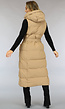 Camel Oversized Bodywarmer met Ceintuur