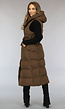 Bruine Lange Bodywarmer met Tailleband