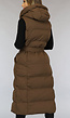 Bruine Lange Bodywarmer met Tailleband