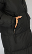 Zwarte Gewatteerde Lange Oversized Winterjas