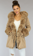 Camel Winterjas met Bont