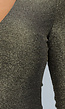 Gouden Shimmer V Hals Bodysuit