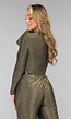 Gouden Shimmer V Hals Bodysuit