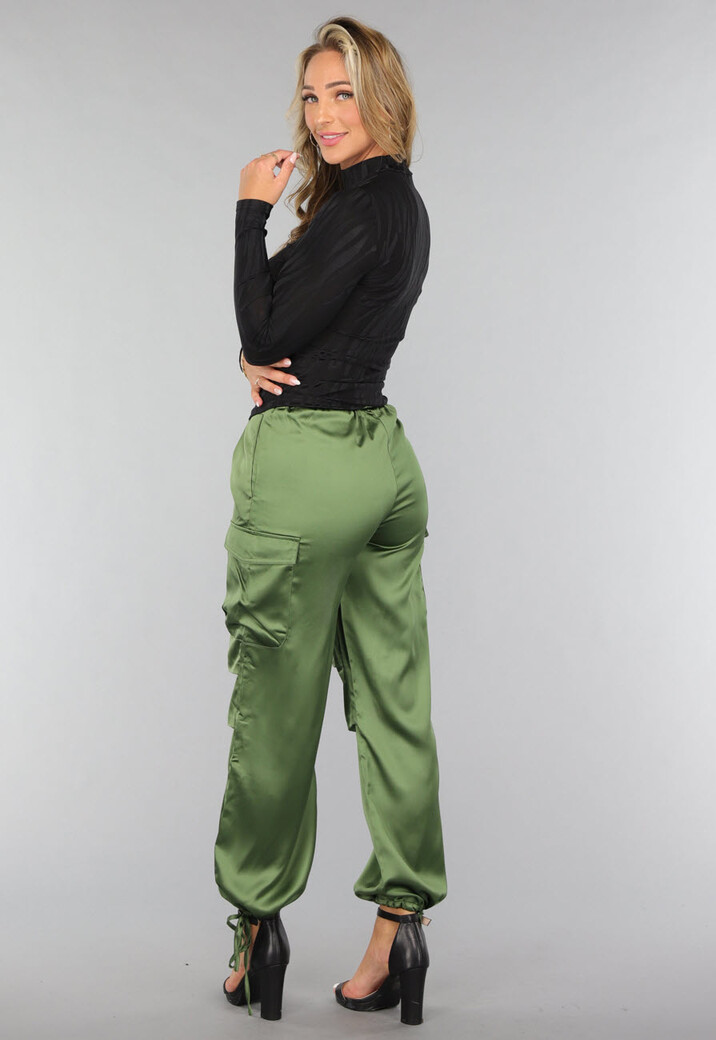 Zwarte Longsleeve Zebra Print Top