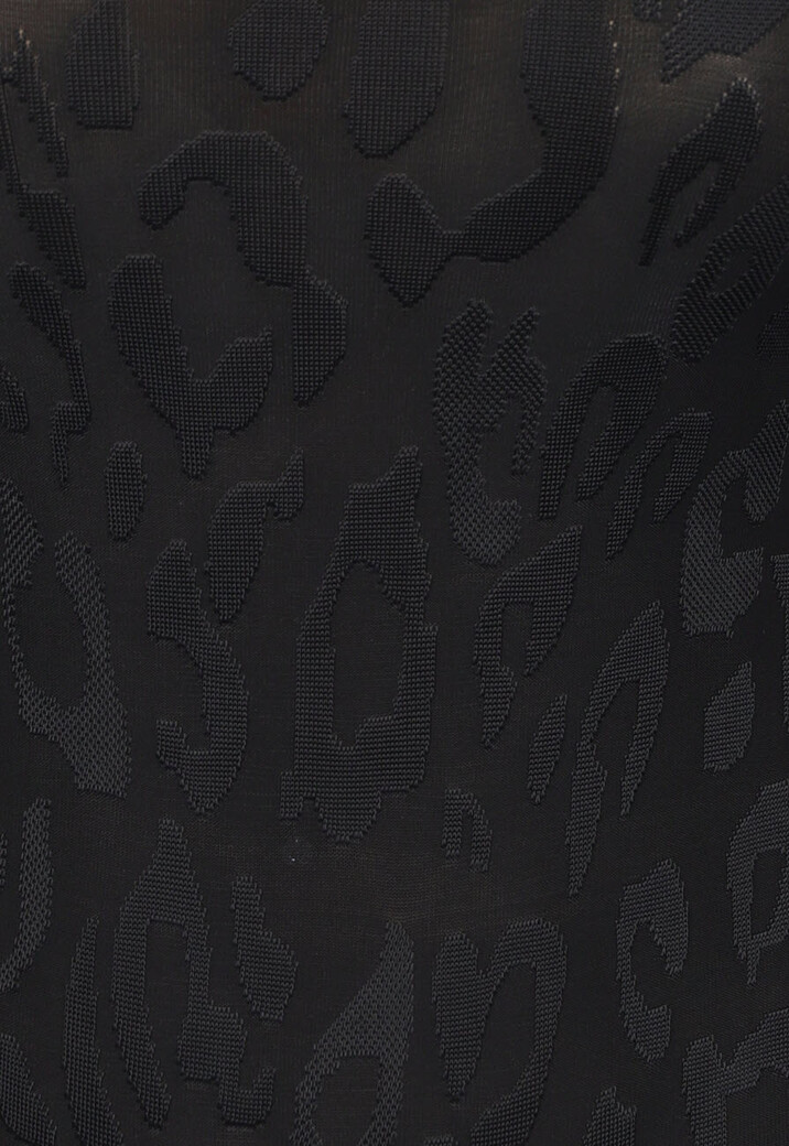 Leopard Bodysuit in Zwart