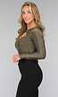 Gouden Glitter Body met Uitsnede