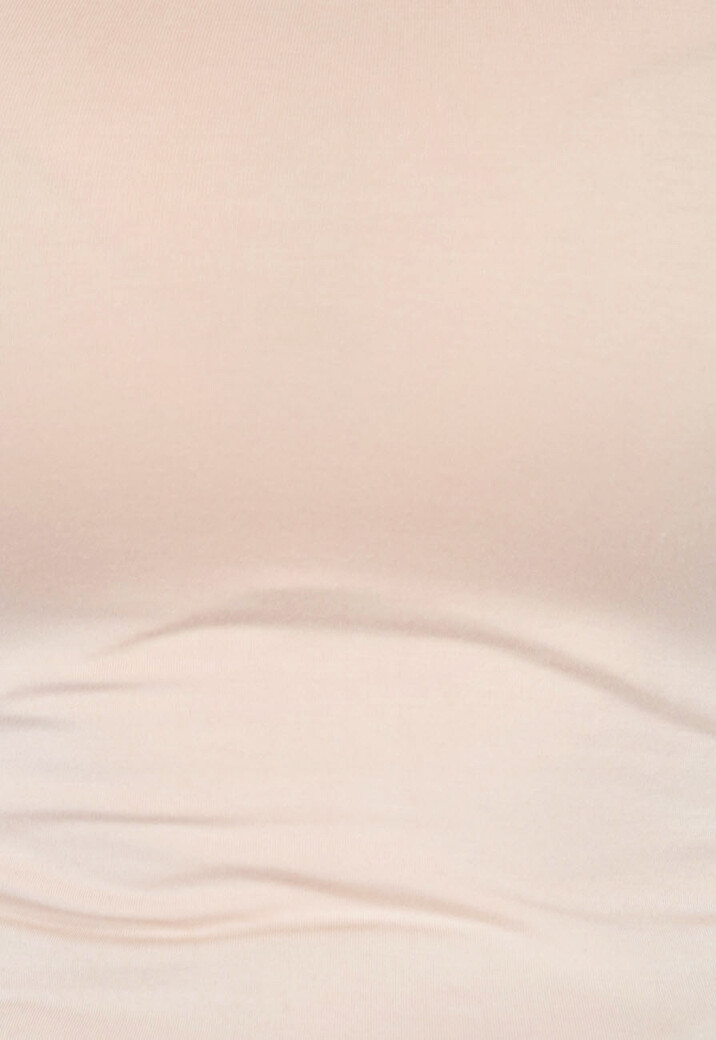 Zalmroze Longsleeve Top met Brede Hals