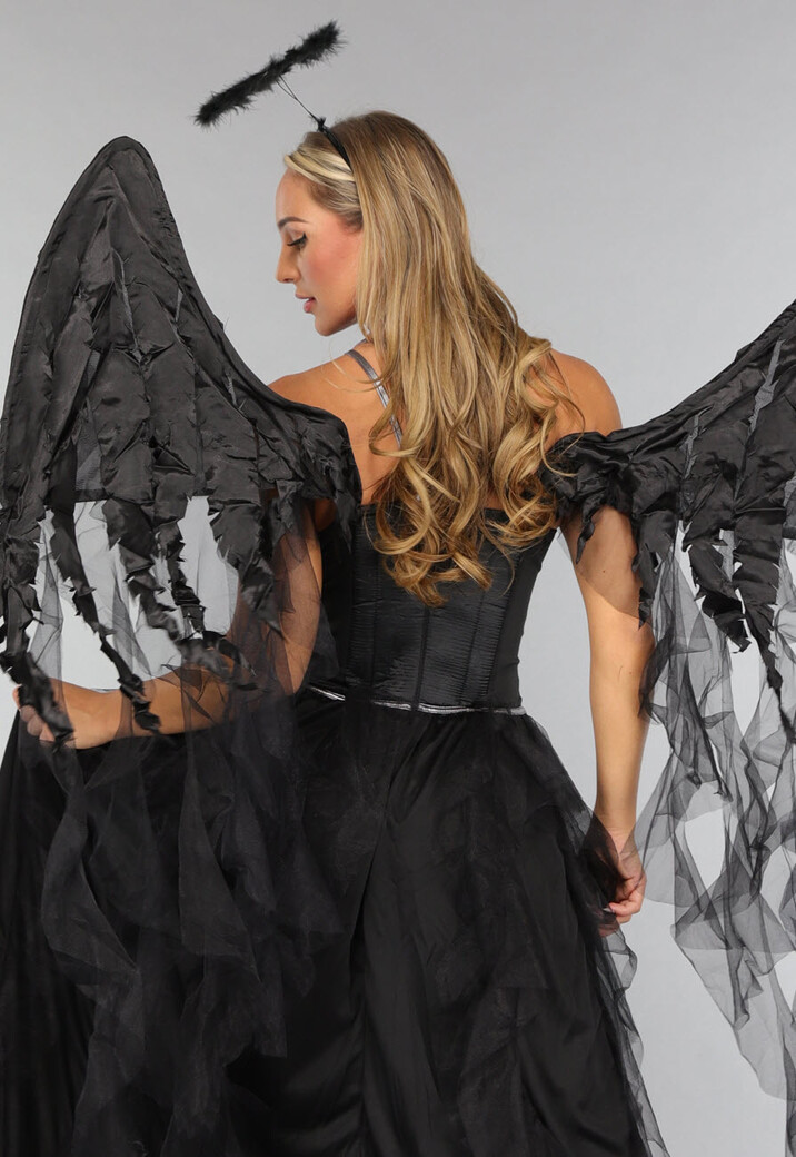 Duister Engel Kostuum met Vleugels