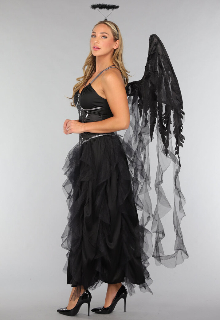 Duister Engel Kostuum met Vleugels