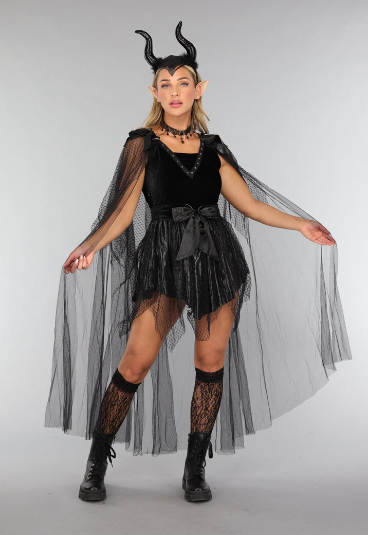 Mix en Match Zwart Schaduwkoningin Kostuum