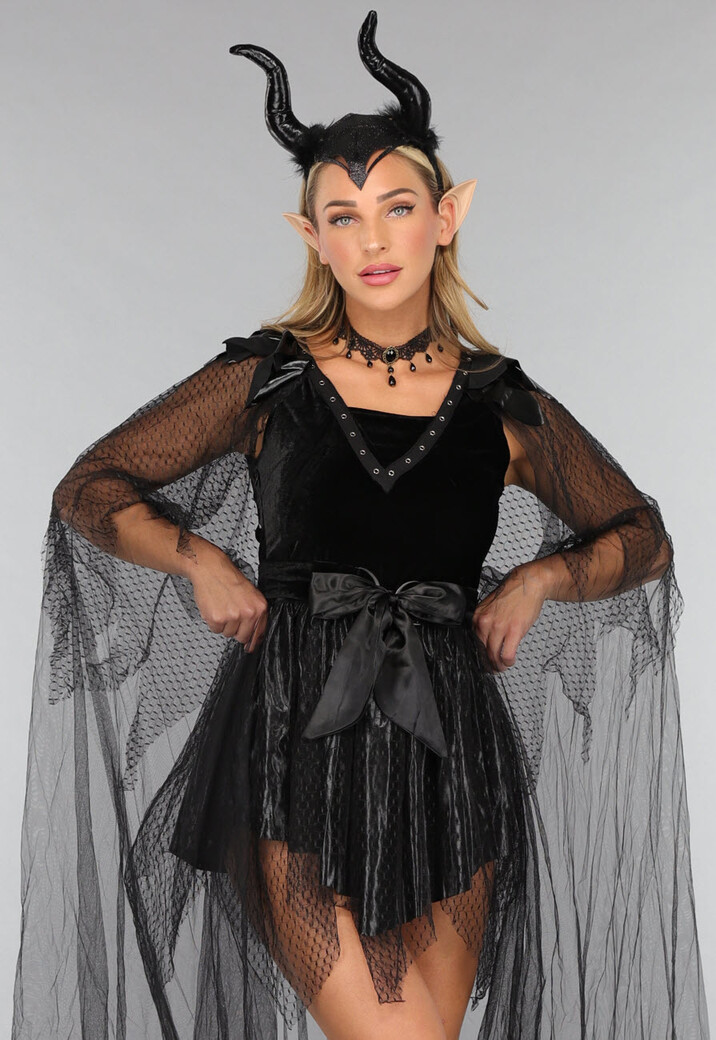 Mix en Match Zwart Schaduwkoningin Kostuum