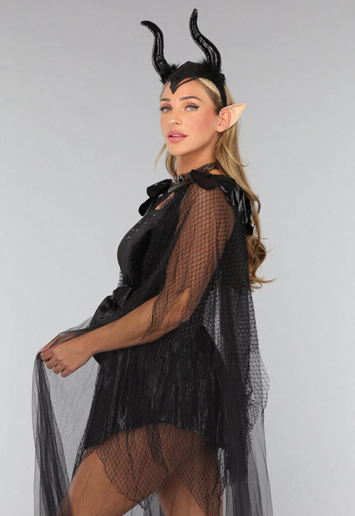 Mix en Match Zwart Schaduwkoningin Kostuum