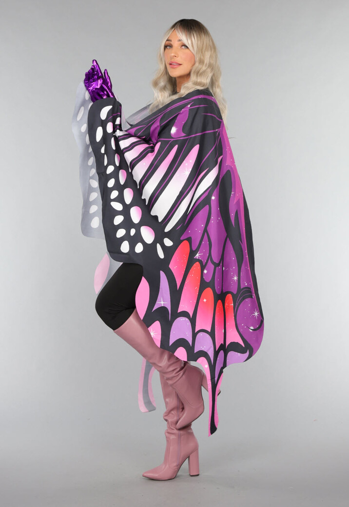 Paarse Butterfly Cape