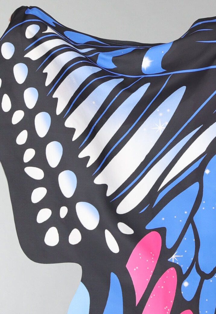 Kleurrijke Vlinder Cape in Blauw