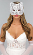 Wit Kanten Katten Masker