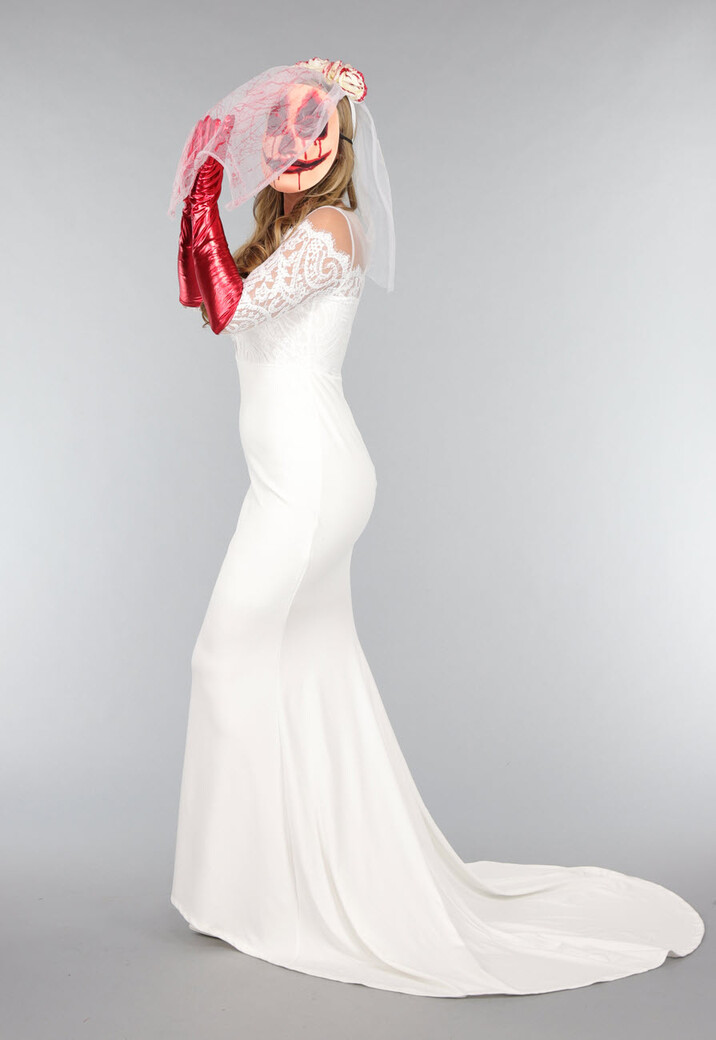 Rode Glimmende Gala Handschoenen