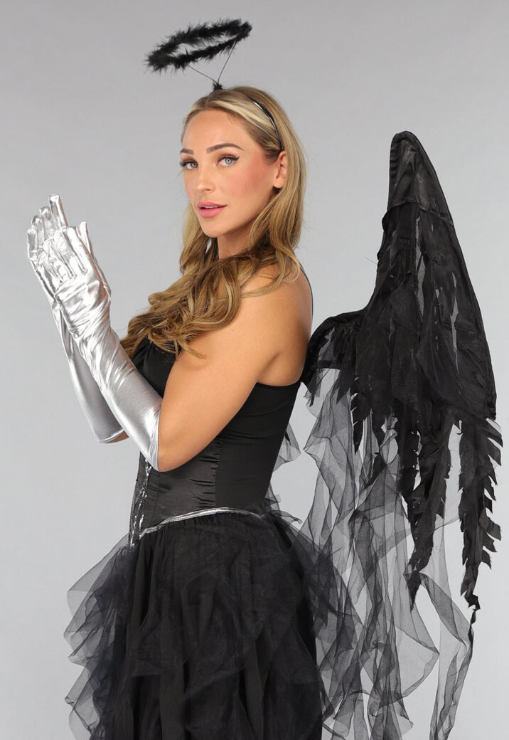 Lange Metallic Zilveren Handschoenen