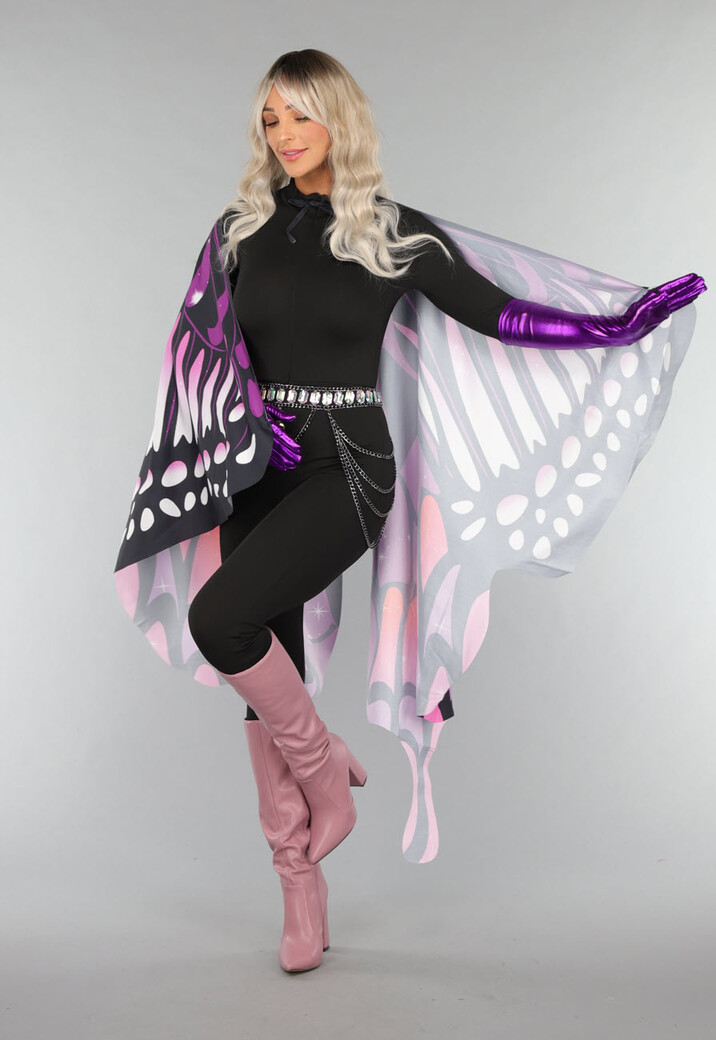 Paarse Metallic Ellebooghandschoenen