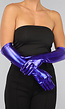 Royal Blauwe Shiny Handschoenen