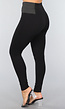 Basic Zwarte Corrigerende High Waist Jegging met Elastische Band
