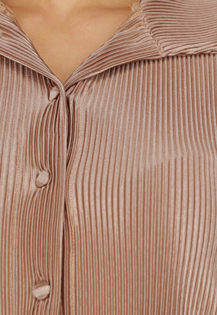 Taupe Plissé 2-delige Set