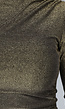Gouden High Neck Top met Plooien