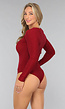 Uitsnede Bodysuit in Shiny Rood