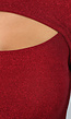 Uitsnede Bodysuit in Shiny Rood