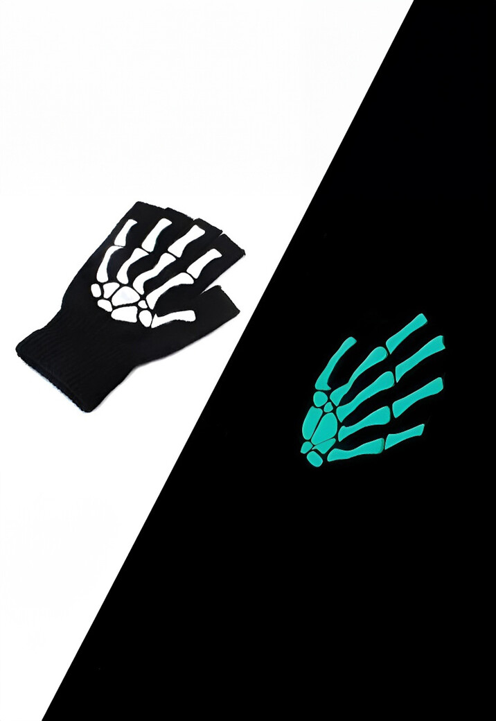 Vingerloze Glow in The Dark Botten Handschoenen