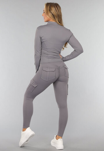Donkergrijze Gymset met Scrunch