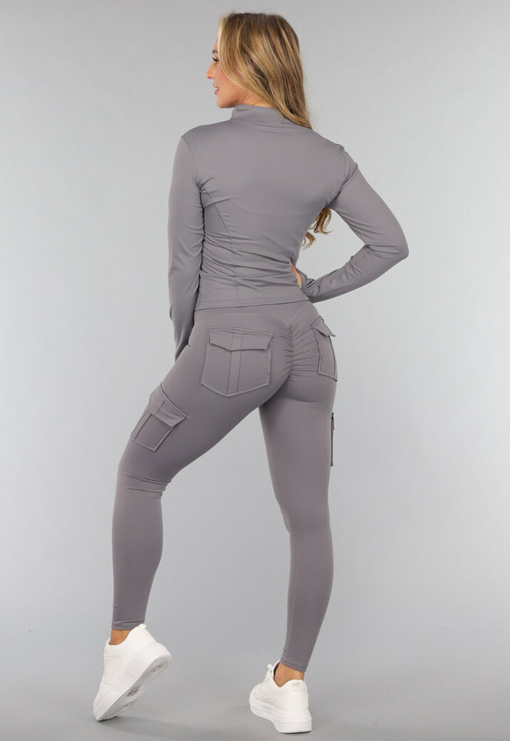 Donkergrijze Gymset met Scrunch