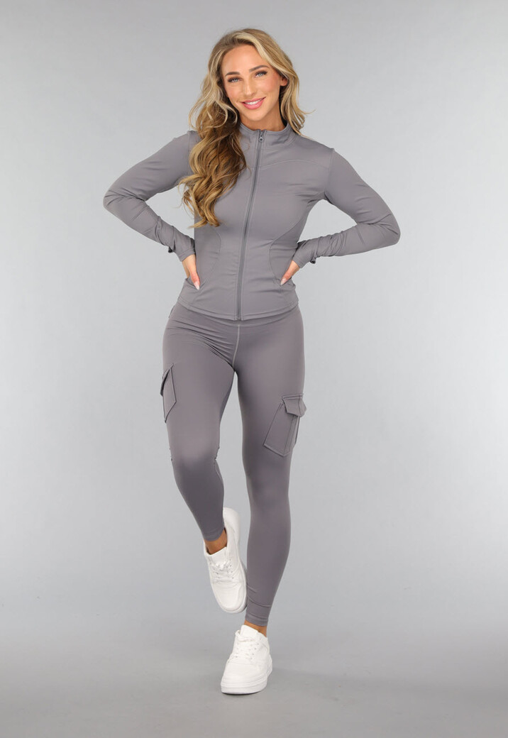 Donkergrijze Gymset met Scrunch