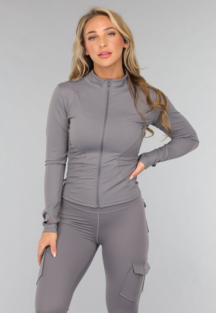 Donkergrijze Gymset met Scrunch