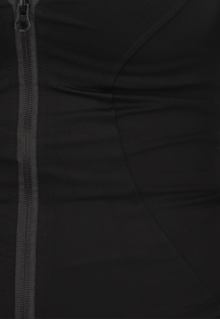 Zwarte Longsleeve Sportset met Duimgaten