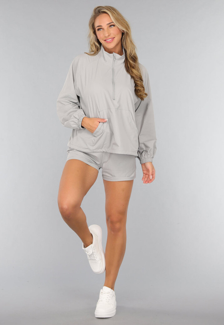 Grijze Sportieve Winddichte Two Piece