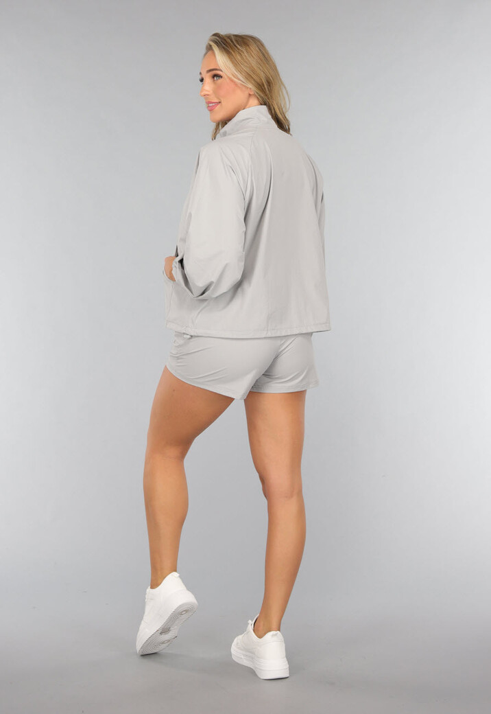 Grijze Sportieve Winddichte Two Piece