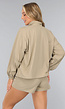 Khaki Windbreaker Short Set
