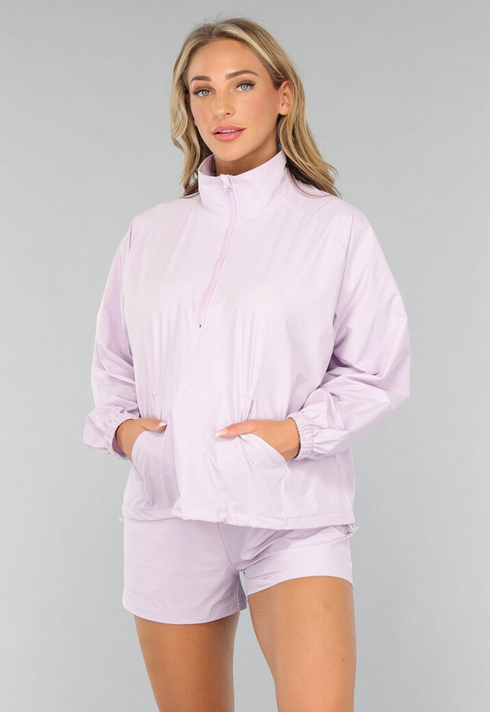 Lila Short Set met Windjack