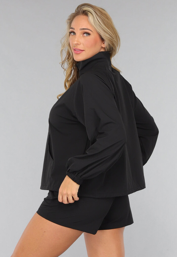 Zwarte Sportset met Windjack