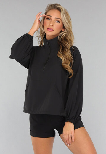 Zwarte Sportset met Windjack