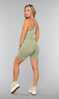 Lichtgroene Sportieve Shortset