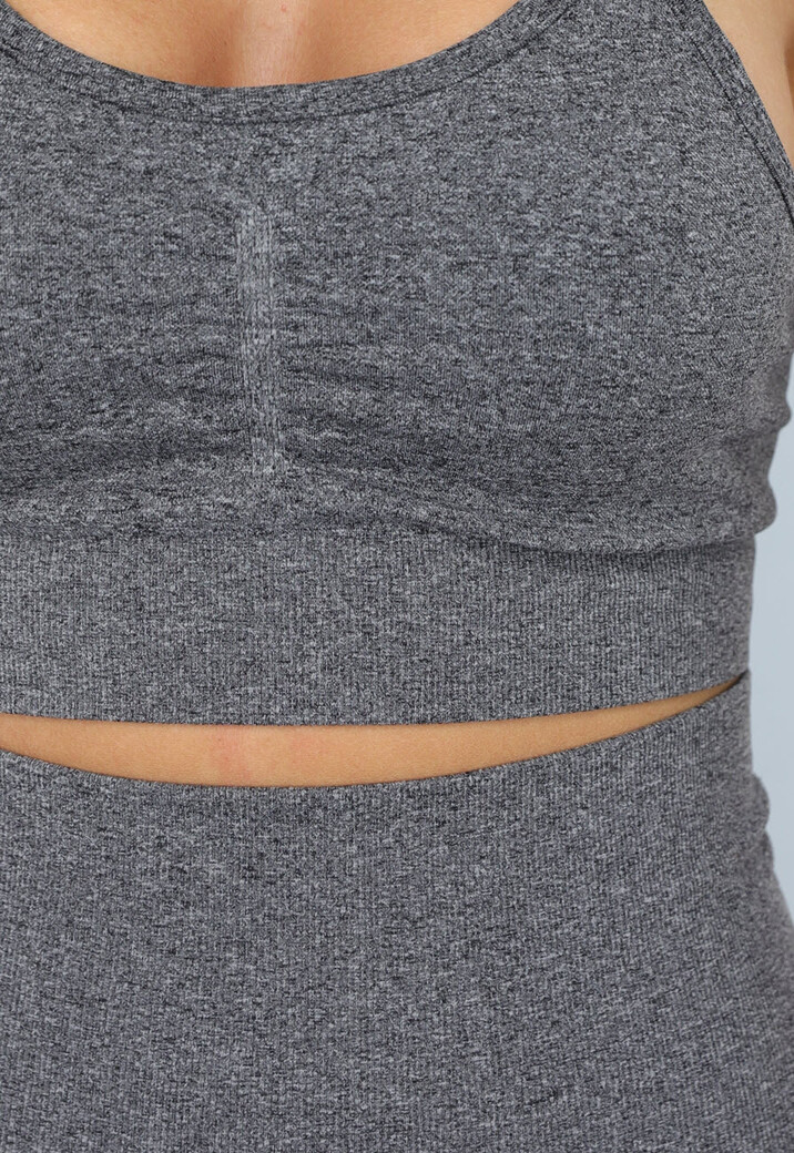 Grijze Fitness Set met Korte Broek