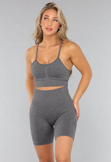 Grijze Fitness Set met Korte Broek