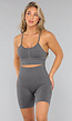 Grijze Fitness Set met Korte Broek