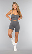 Grijze Fitness Set met Korte Broek
