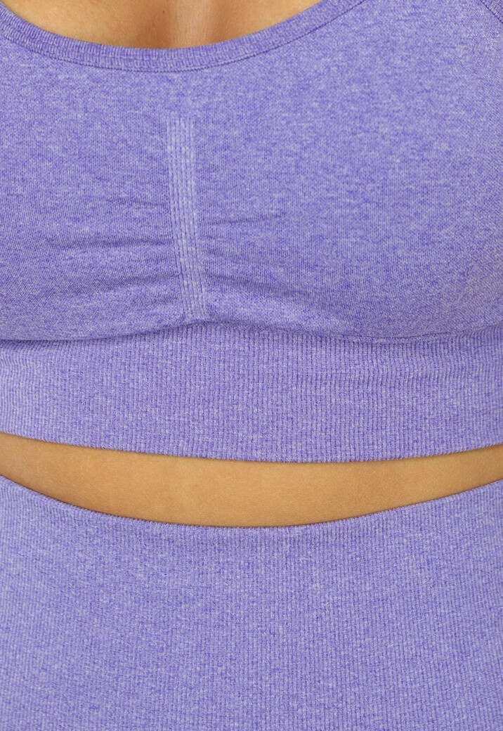 Paarse Sportieve Set met Biker Short